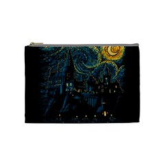 Castle Starry Night Van Gogh Parody Cosmetic Bag (medium)