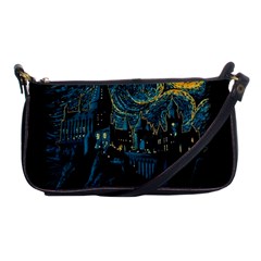Castle Starry Night Van Gogh Parody Shoulder Clutch Bag