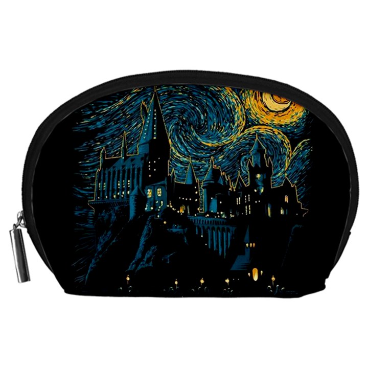 Castle Starry Night Van Gogh Parody Accessory Pouch (Large)