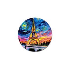 Eiffel Tower Starry Night Print Van Gogh Golf Ball Marker (10 Pack)