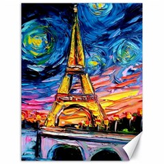 Eiffel Tower Starry Night Print Van Gogh Canvas 18  X 24  by Sarkoni