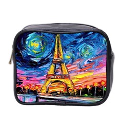 Eiffel Tower Starry Night Print Van Gogh Mini Toiletries Bag (two Sides) by Sarkoni