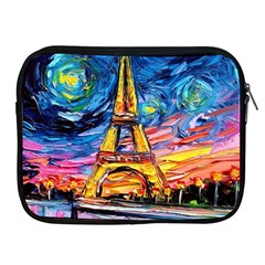 Eiffel Tower Starry Night Print Van Gogh Apple Ipad 2/3/4 Zipper Cases