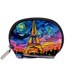 Eiffel Tower Starry Night Print Van Gogh Accessory Pouch (small)