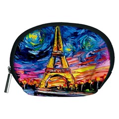 Eiffel Tower Starry Night Print Van Gogh Accessory Pouch (medium)