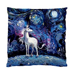 Unicorn Starry Night Print Van Gogh Standard Cushion Case (one Side)