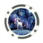 Unicorn Starry Night Print Van Gogh Poker Chip Card Guard (10 pack) Front