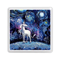 Unicorn Starry Night Print Van Gogh Memory Card Reader (square)