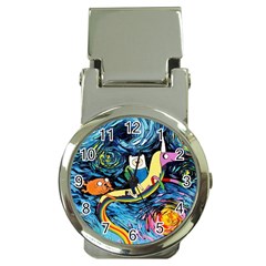 Cartoon Parody  Art Starry Night Van Gogh Money Clip Watches