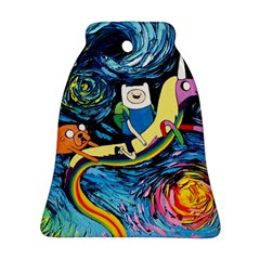 Cartoon Parody  Art Starry Night Van Gogh Bell Ornament (two Sides) by Sarkoni