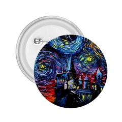 Castle Starry Night Print Van Gogh Parody 2 25  Buttons by Sarkoni