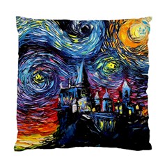 Castle Starry Night Print Van Gogh Parody Standard Cushion Case (one Side)