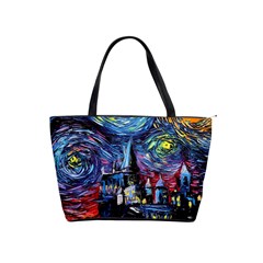 Castle Starry Night Print Van Gogh Parody Classic Shoulder Handbag