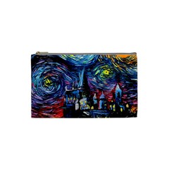 Castle Starry Night Print Van Gogh Parody Cosmetic Bag (small)