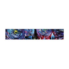 Castle Starry Night Print Van Gogh Parody Premium Plush Fleece Scarf (mini)