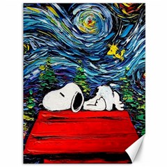 Dog Cartoon Vincent Van Gogh s Starry Night Parody Canvas 36  X 48 