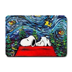 Dog Cartoon Vincent Van Gogh s Starry Night Parody Small Doormat