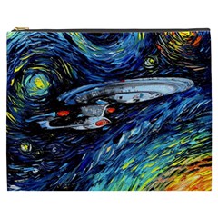 Spaceship Galaxy Parody Art Starry Night Cosmetic Bag (xxxl)