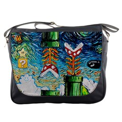 Game Starry Night Doctor Who Van Gogh Parody Messenger Bag