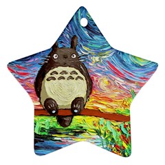 Cartoon Starry Night Art Van Gogh Parody Ornament (star) by Sarkoni