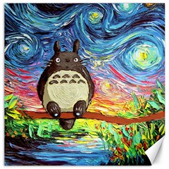 Cartoon Starry Night Art Van Gogh Parody Canvas 20  X 20 