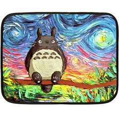 Cartoon Starry Night Art Van Gogh Parody Fleece Blanket (mini)