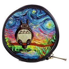 Cartoon Starry Night Art Van Gogh Parody Mini Makeup Bag