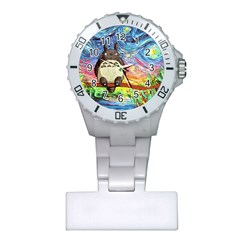 Cartoon Starry Night Art Van Gogh Parody Plastic Nurses Watch