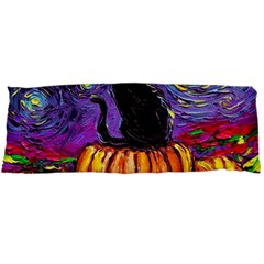 Halloween Art Starry Night Hallows Eve Black Cat Pumpkin Body Pillow Case Dakimakura (two Sides)