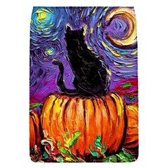 Halloween Art Starry Night Hallows Eve Black Cat Pumpkin Removable Flap Cover (s) by Sarkoni