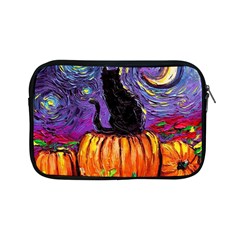 Halloween Art Starry Night Hallows Eve Black Cat Pumpkin Apple Ipad Mini Zipper Cases by Sarkoni