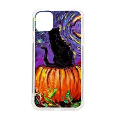 Halloween Art Starry Night Hallows Eve Black Cat Pumpkin Iphone 11 Tpu Uv Print Case by Sarkoni