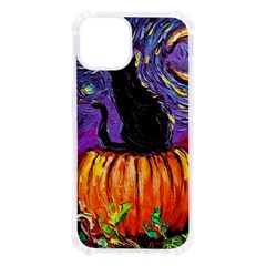 Halloween Art Starry Night Hallows Eve Black Cat Pumpkin Iphone 13 Tpu Uv Print Case by Sarkoni