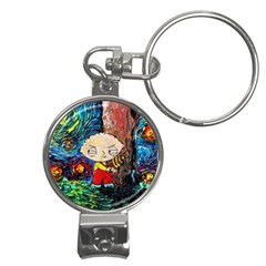 Cartoon Starry Night Vincent Van Gogh Nail Clippers Key Chain by Sarkoni