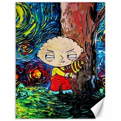 Cartoon Starry Night Vincent Van Gogh Canvas 18  X 24  by Sarkoni