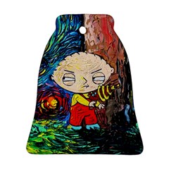 Cartoon Starry Night Vincent Van Gogh Bell Ornament (two Sides)