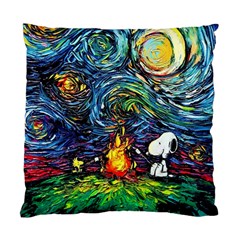 Dog Cartoon Starry Night Print Van Gogh Parody Standard Cushion Case (one Side)