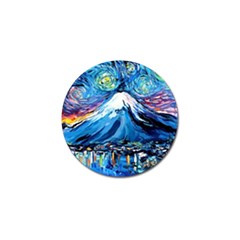 Mount Fuji Art Starry Night Van Gogh Golf Ball Marker (10 Pack) by Sarkoni