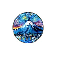 Mount Fuji Art Starry Night Van Gogh Hat Clip Ball Marker (10 Pack)