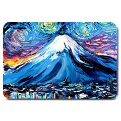 Mount Fuji Art Starry Night Van Gogh Large Doormat