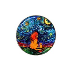 Lion Art Starry Night Van Gogh Hat Clip Ball Marker