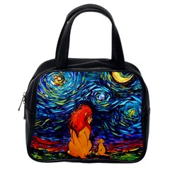 Lion Art Starry Night Van Gogh Classic Handbag (one Side)