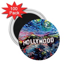 Hollywood Art Starry Night Van Gogh 2 25  Magnets (100 Pack)  by Sarkoni