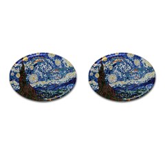 Mosaic Art Vincent Van Gogh s Starry Night Cufflinks (oval)