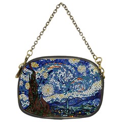 Mosaic Art Vincent Van Gogh s Starry Night Chain Purse (two Sides)