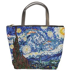 Mosaic Art Vincent Van Gogh s Starry Night Bucket Bag