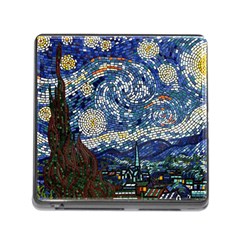 Mosaic Art Vincent Van Gogh s Starry Night Memory Card Reader (square 5 Slot)