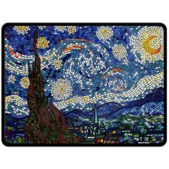 Mosaic Art Vincent Van Gogh s Starry Night Fleece Blanket (large)