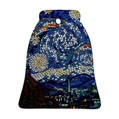 Mosaic Art Vincent Van Gogh s Starry Night Bell Ornament (two Sides)