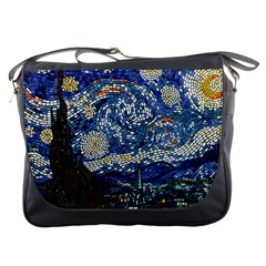 Mosaic Art Vincent Van Gogh s Starry Night Messenger Bag